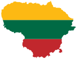 Lithuania Map Flag